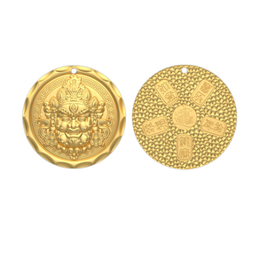 新款黄财神吉言吊坠黄金石膏模具居家打金模具金银倒模diy制作
