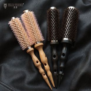 韩国大珠珠同款滚梳铝管鬃毛耐高温卷发梳内扣大波浪造刘海型梳