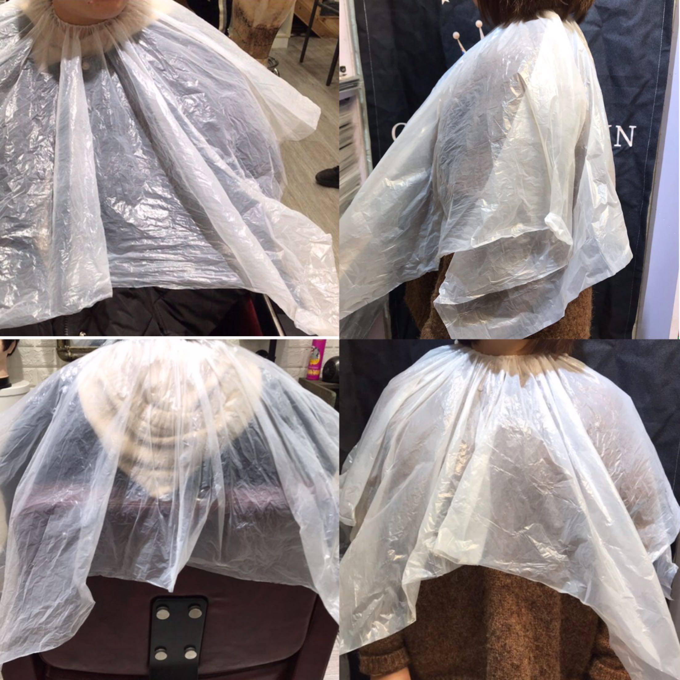 一次性披肩染发烫发焗油美发理发围布围巾围脖理发店专用塑料防水