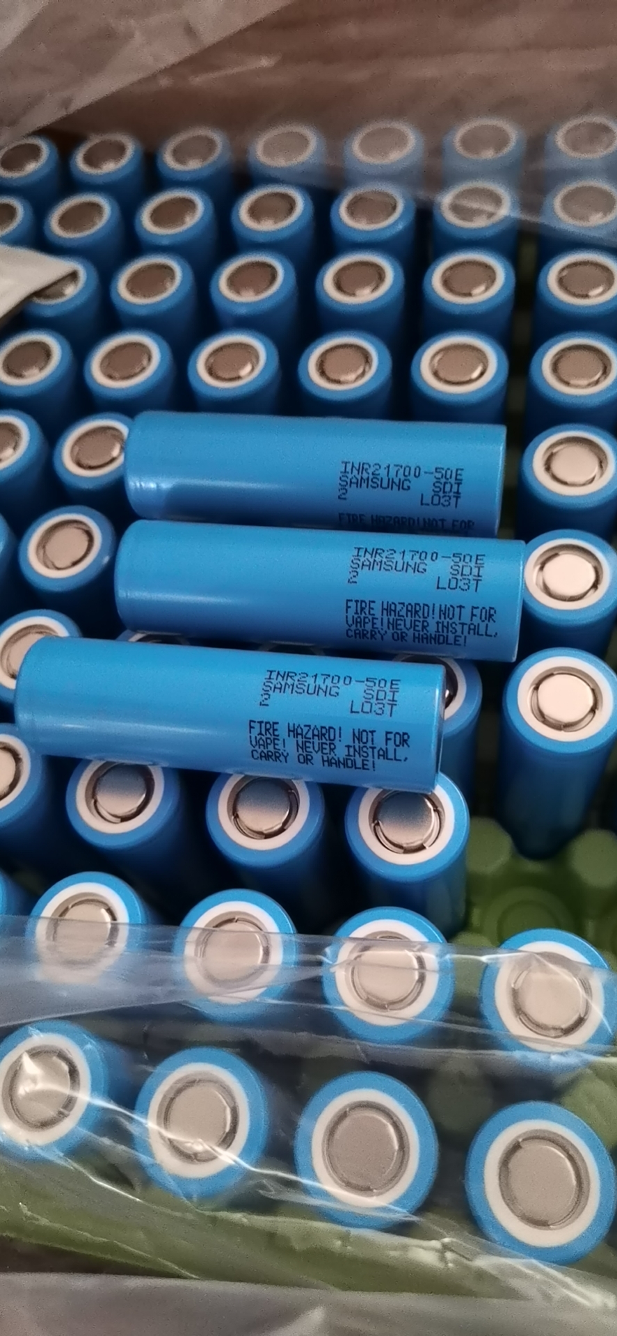 全新三星21700-50E动力3C放电15A容量5000原包电芯另有50S