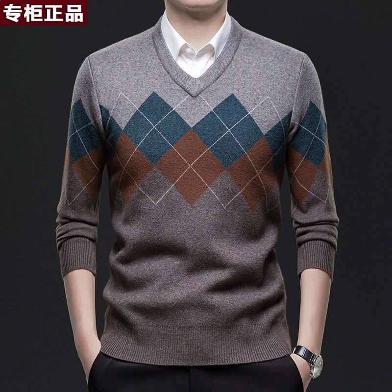 鄂尔多斯市秋冬季新款男士加厚款针织衫/毛衣