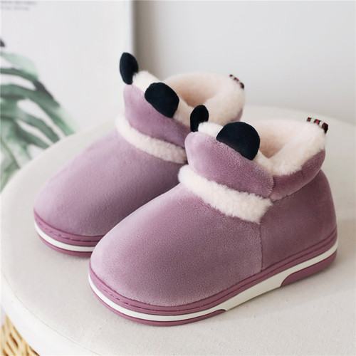 冬季儿童中大童加绒包跟棉鞋