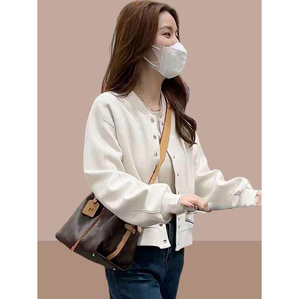 棒球服女士短外套2025春秋季新款小个子短款休闲爆款夹克开衫上衣