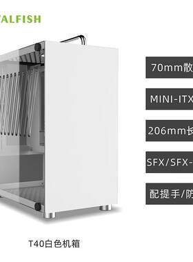 鱼巢 (MetalFish)酷鱼T40迷你ITX机箱 白色/蓝色/粉色/SFX电源 A4