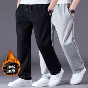 清仓捡漏便宜纯棉运动裤男秋冬季大码加绒休闲裤男士宽松束脚卫裤