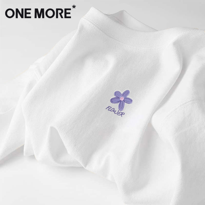 onemore纯棉休闲宽松长袖T恤女款