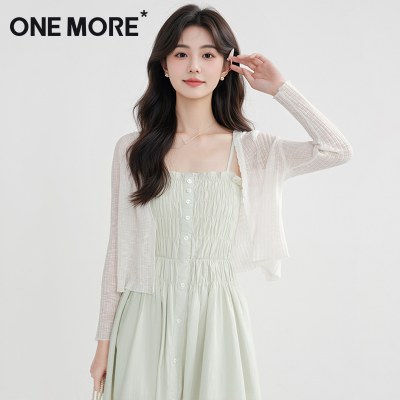 onemore针织开衫女外套长袖罩衫