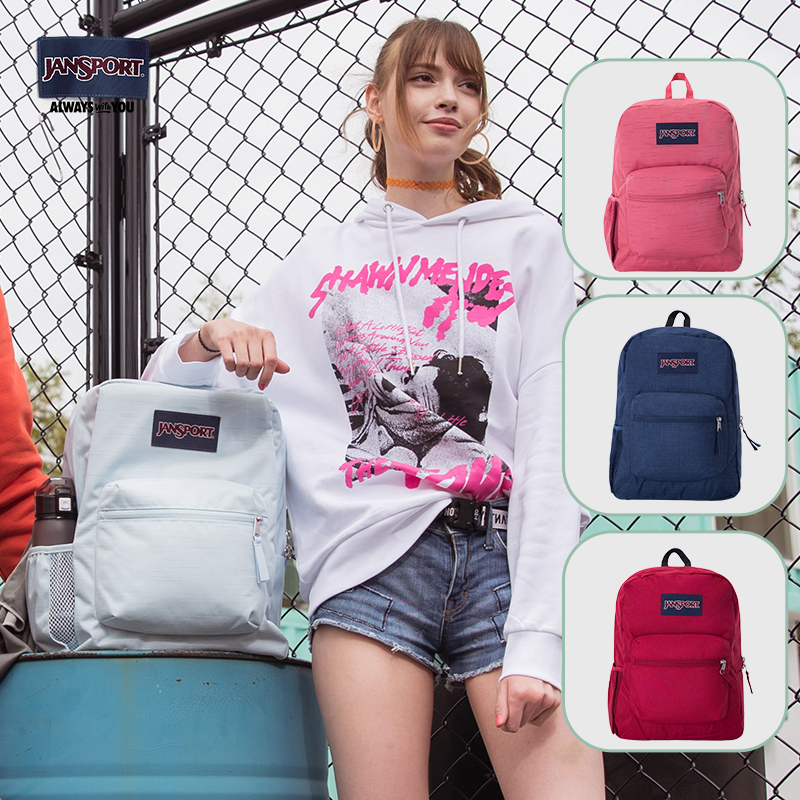 JanSport20新款女高级双肩包男士背包电脑包轻便大容量 4QUE