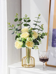 仿真花塑料花假花摆设家居客厅花束花瓶花艺摆件餐桌花摆台软装饰