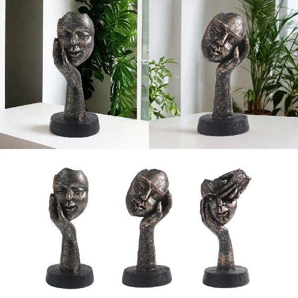 Abstract Character Nordic Thinker Statues for Desktop