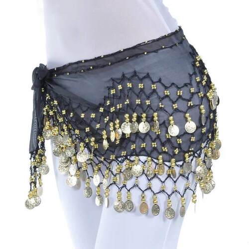 Lady Women Belly Dance Hip Scarf Accessories 3 Row Belt Skir