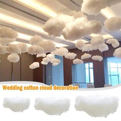 Artificial White Cotton Cloud Wedding Background Decor Props