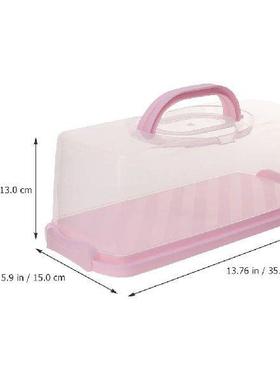 Plastic Rectangular Bread Box with Clear Lid Loaf Cake