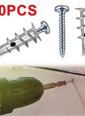 50pcs Zinc Self Drilling Drywall Anchors Hollow Wall