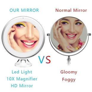 10X Magnifying LED Light Makeup Mirror Lamp Magnifier Batter