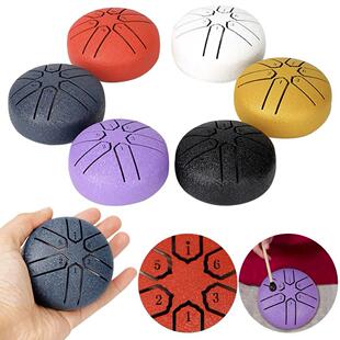 3 Inches 6 Tones Steel Tongue Drum Outdoors Rain Drum Instru