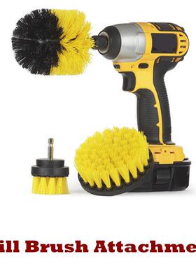 Drill Brush Attachment Scrubber Cleaning Kit Scouring Pads