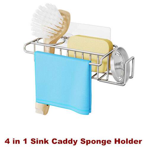 Sink Caddy Sponge Holder Kitchen Brush Dish Cloth Hanger