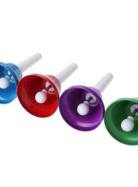 Handbell Hand Bell 8-Note Metal Colorful Musical Toy Gift fo