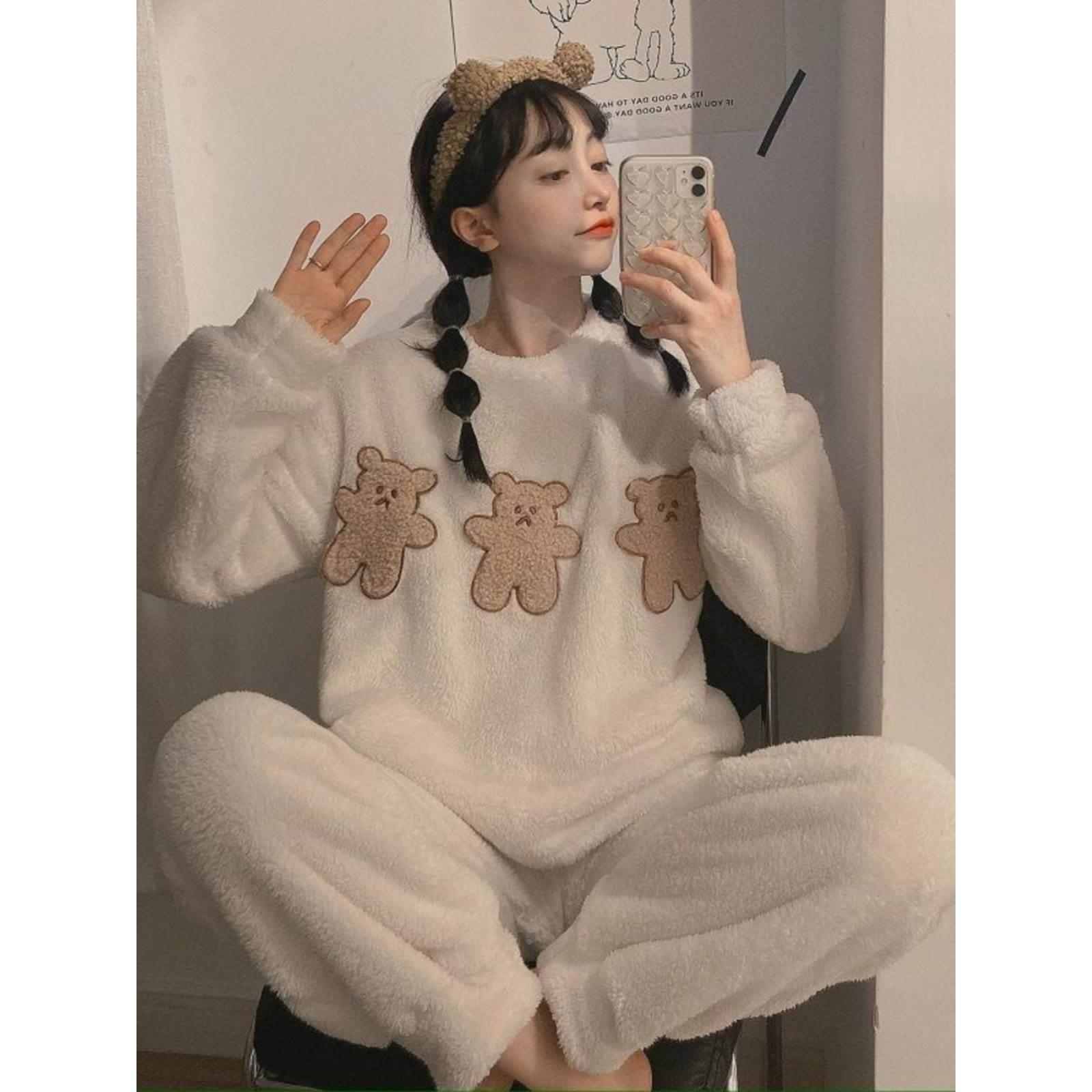 pyjamas pajamas winter pijamas women nightwear sleepwear睡衣