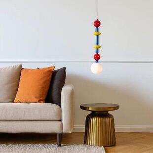 Ball Glass Colorful Pendant Light Red Yellow Blue G9 Bulb