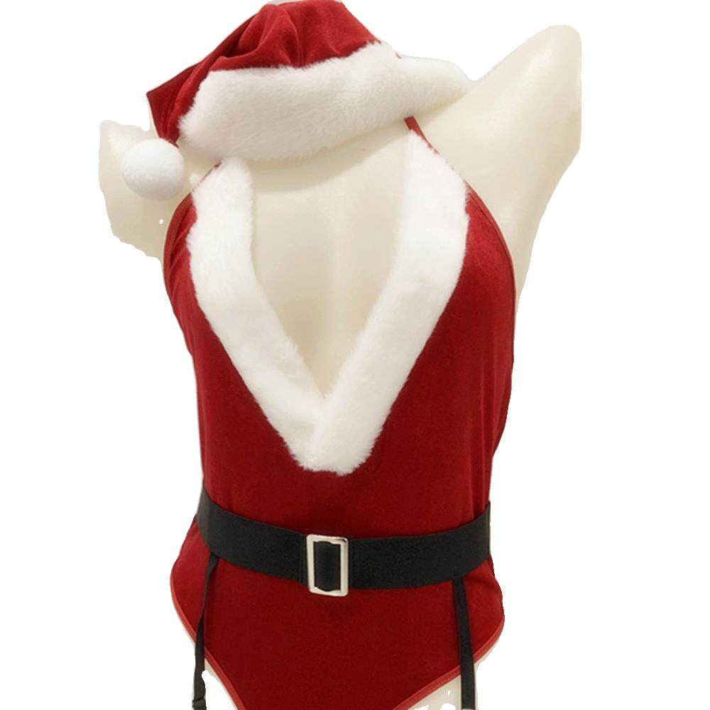 Christmas uniform suit Slip dress sexy uniform dress圣诞裙连