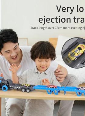 Deformable Rail Car Ejection Folding Big Truck Toys for