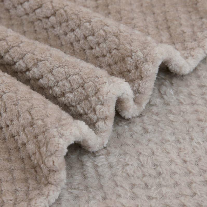 pure flannel coral fleece blanket bed cover safa throws 毛毯