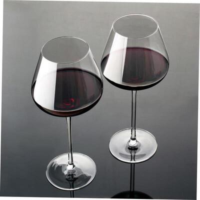 burgundy crystal wine glass 2 sets large 6 pack big belly