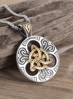 Vintage Fashion Odin Celtics Knot Pendant Necklace Men Daily