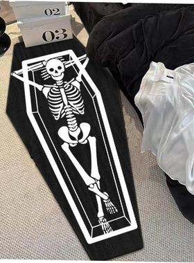 .New Halloween Gothic Demon Carpets Skulls Cross Floor Non-