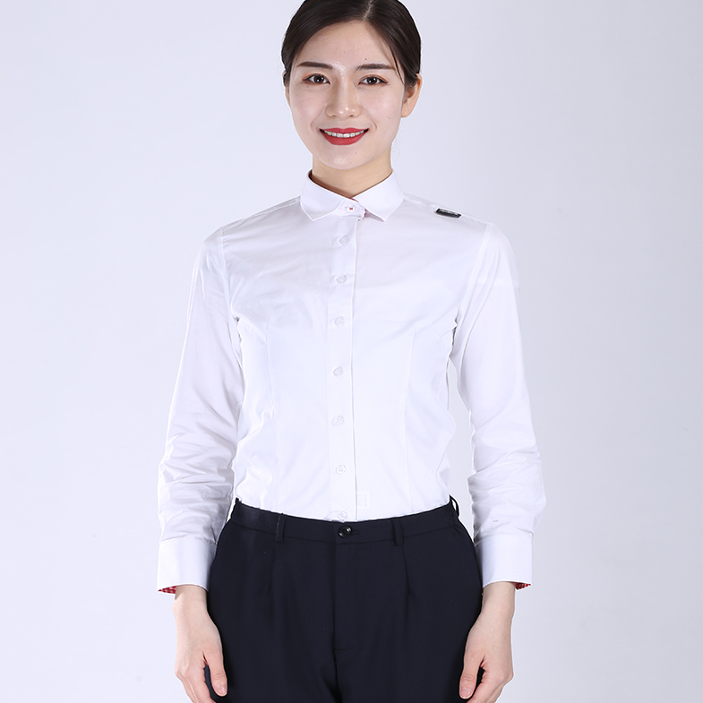 白色全棉韩版工装格子衬衫新品