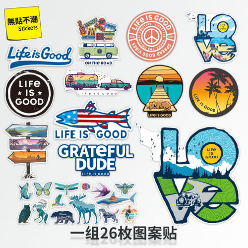 lifeisgood野营户外贴纸