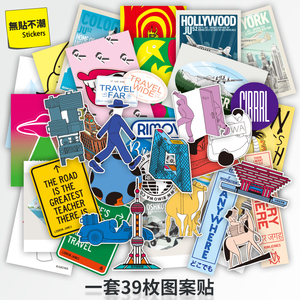 rimowa旅行箱贴纸无贴不潮防水