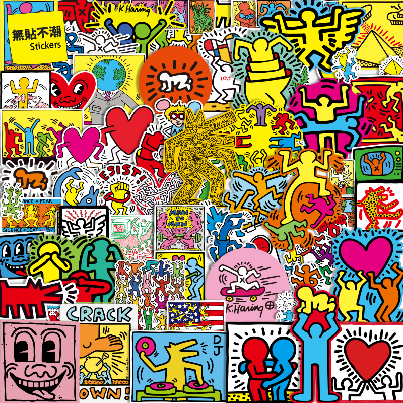 凯斯哈林keithharing艺术贴纸