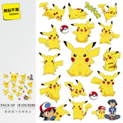 Pokemon Pikachu vali sticker phim hoạt hình máy tính xách tay dán guitar chống nước ván trượt in 85 - Phụ kiện máy tính xách tay