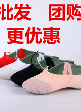 芭蕾舞鞋儿女童中国舞舞蹈鞋猫爪民族舞软底鞋免系带舞蹈练功鞋