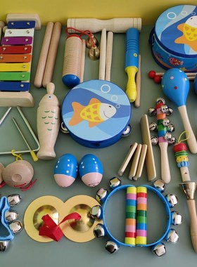 儿童奥尔夫打击乐器套装幼儿园小学生音乐启蒙早教具铃鼓碰钟响板