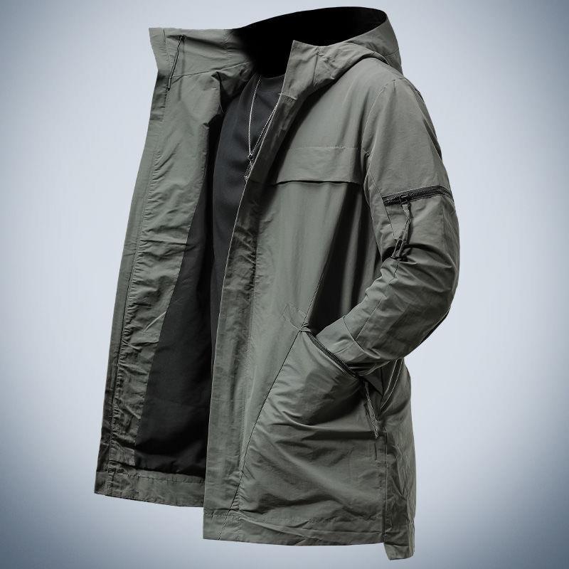 MAROLIO~男士冲锋衣加绒加厚防风冬季保暖连帽夹克潮牌棉服外套男