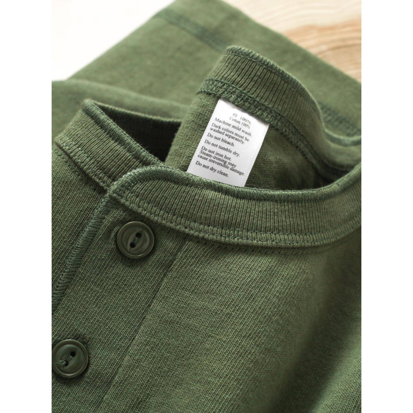 MAROLIO~把气质穿在身上！重磅百搭亨利领长袖T恤男宽松秋季上衣