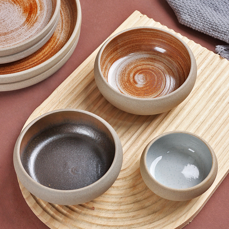 新款复古陶瓷碗钵碗圆肚钵