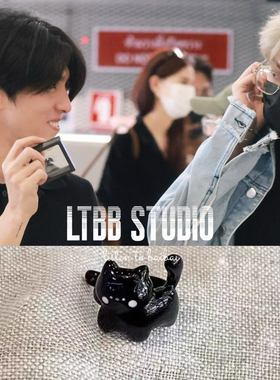 LTBB 【boom同款】萌趣卡通黑猫咪无耳洞耳夹可爱耳环耳骨夹