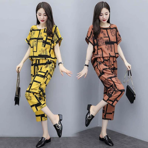 Модный летний комплект, штаны для отдыха, большой размер, из хлопка и льна, в западном стиле