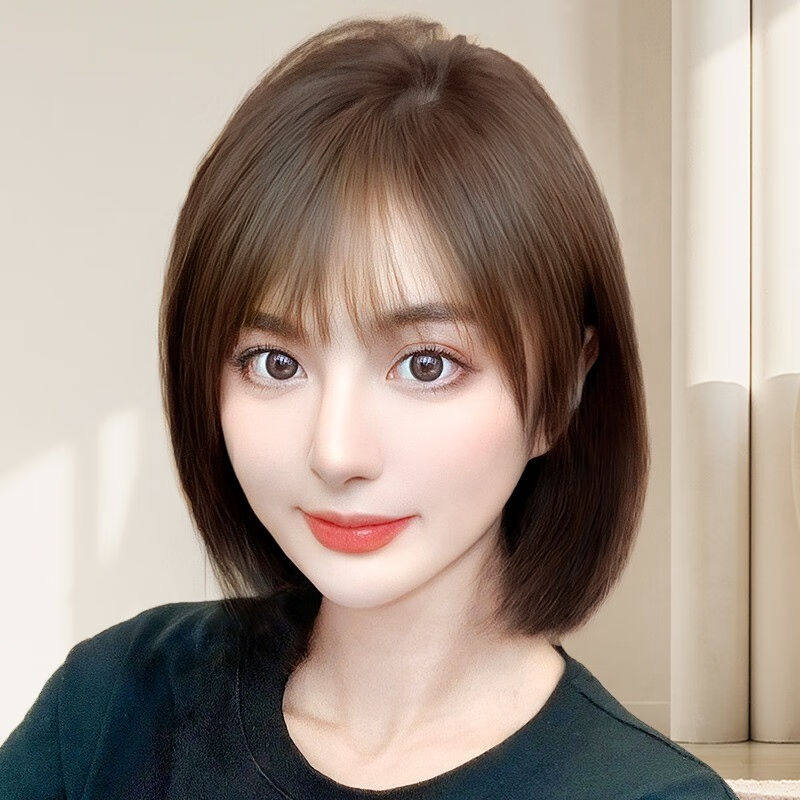 千丝雅假发套女真发自然全头套全真人发长发波波头新款隐形蕾丝刘怎么看?