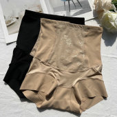 简约透气内裤 春夏新款 提花收腹提臀三分裤 女薄款 高腰塑身三角短裤