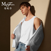 夏款 衣运动跨栏健身打底衫 舒适无痕背心可外穿内衣无袖 曼妮芬男士