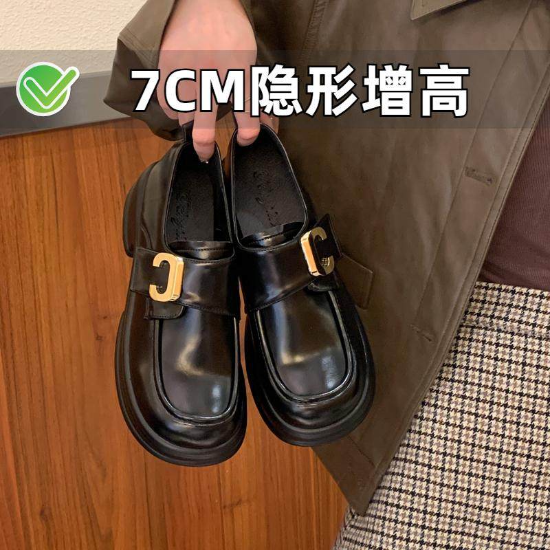 小个子厚底乐福鞋女2025春秋新款小码女鞋3233复古圆头内增高单鞋,女鞋,乐福鞋（豆豆鞋）,淘宝优惠券,粉丝福利购,淘宝优惠卷