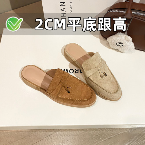 ZYIYI老钱风平底锁扣包头穆勒鞋