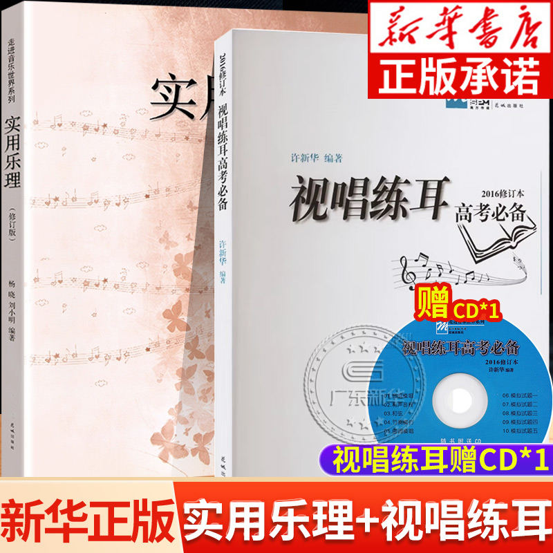 实用乐理+视唱练耳高考必备 许新华音乐强化训练五线谱杨晓刘小明音乐理论书籍知识基础考级教程教材初学入门识谱图钢琴