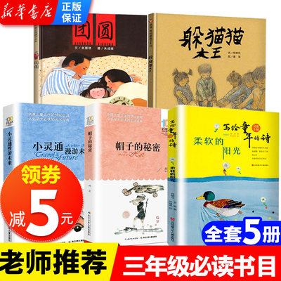 正版5册 三年级课外书必读 躲猫猫大王 小灵通漫游未来帽子的秘密柔软的阳光 团圆绘本 二三四五年级小学生课外阅读书籍人教版全套